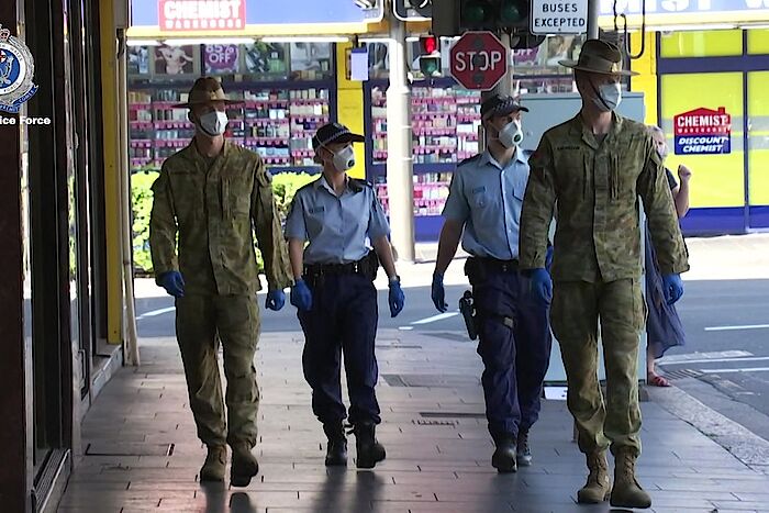 Das Militär soll in Australien Corona-Lockdown durchsetzen